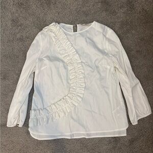 Ted Baker Alasso Elegant White Ruffled Women's Top